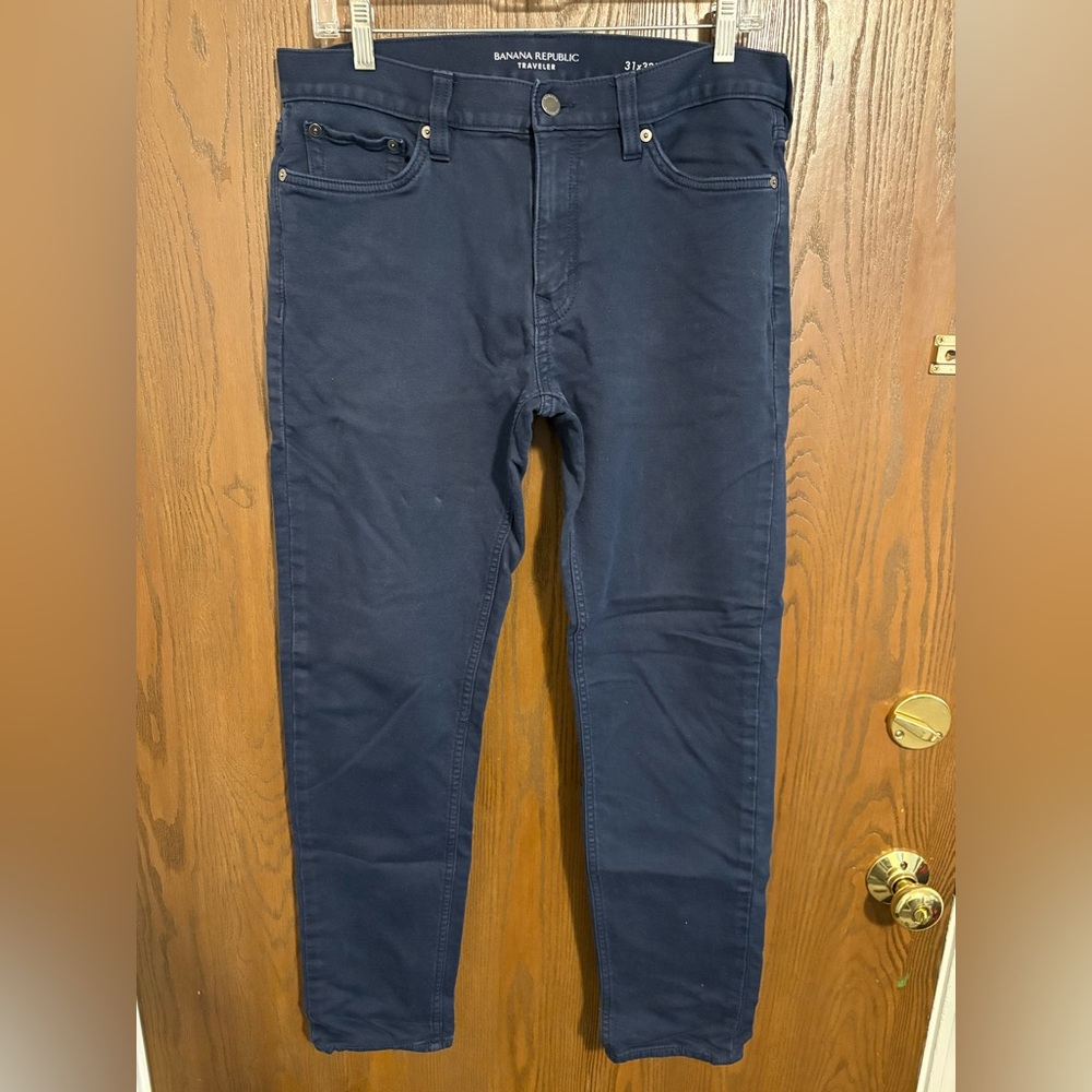 Banana Republic Dark Blue Athletic Chinos